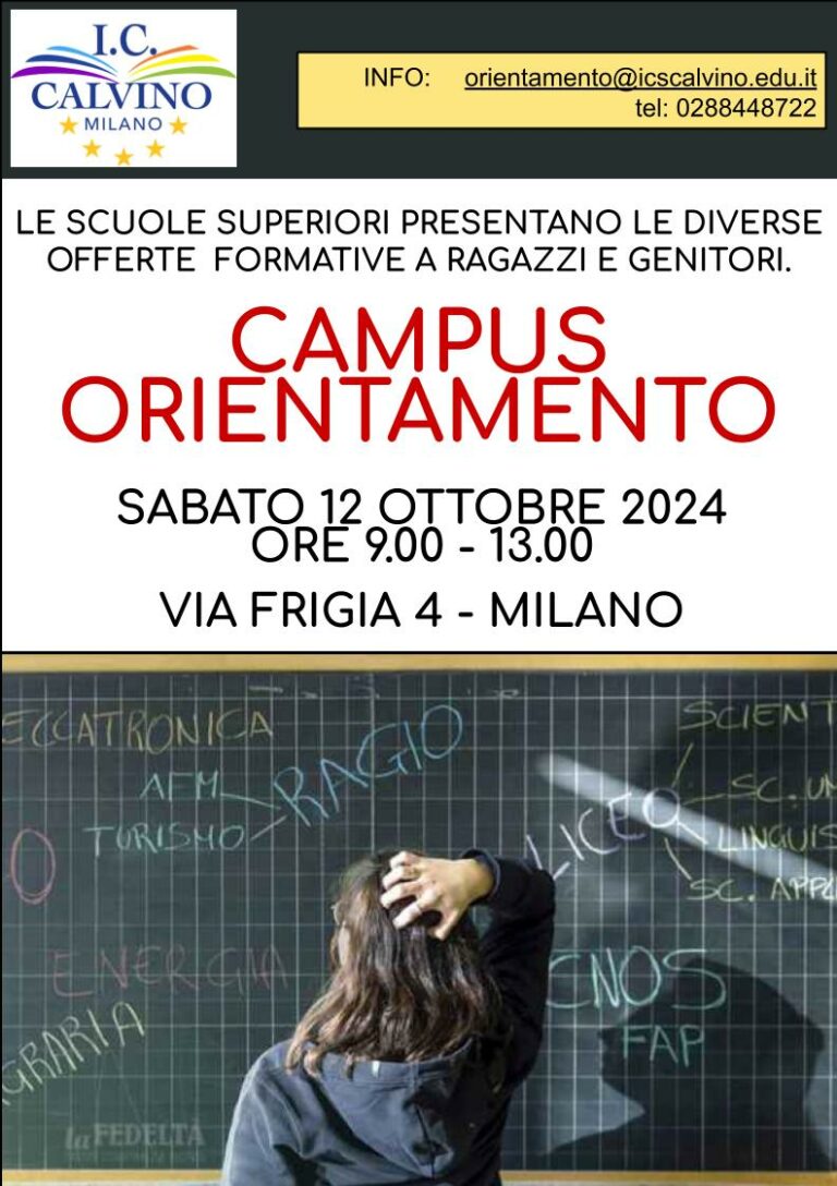 CAMPUS ORIENTAMENTO 12 OTTOBRE 2024