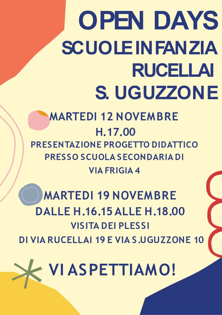 OPEN DAY SCUOLA DELL’INFANZIA